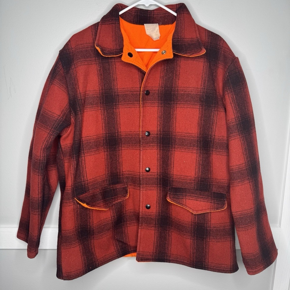 Vintage BIG BILL Buffalo Plaid Work Jacket Size XL Heavy Duty Made In Canada 90s